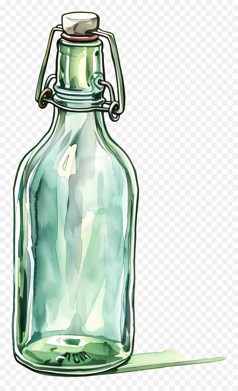 Botella，Botella De Vidrio Verde PNG