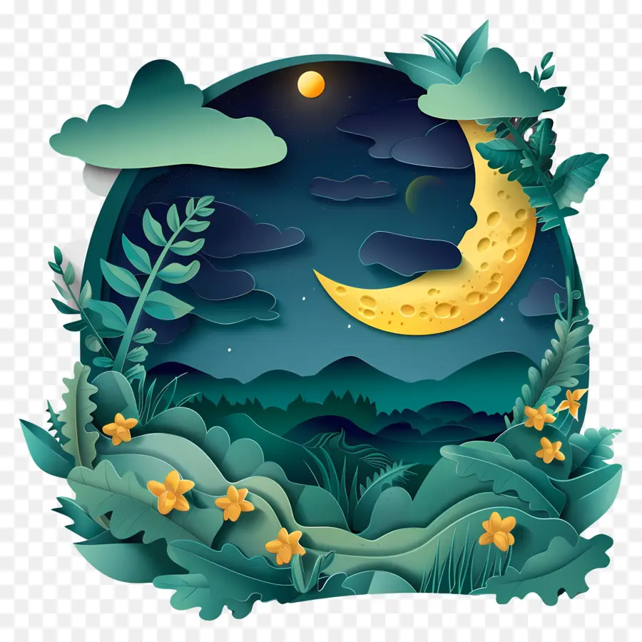 Noche De Verano，Bosque Nocturno PNG