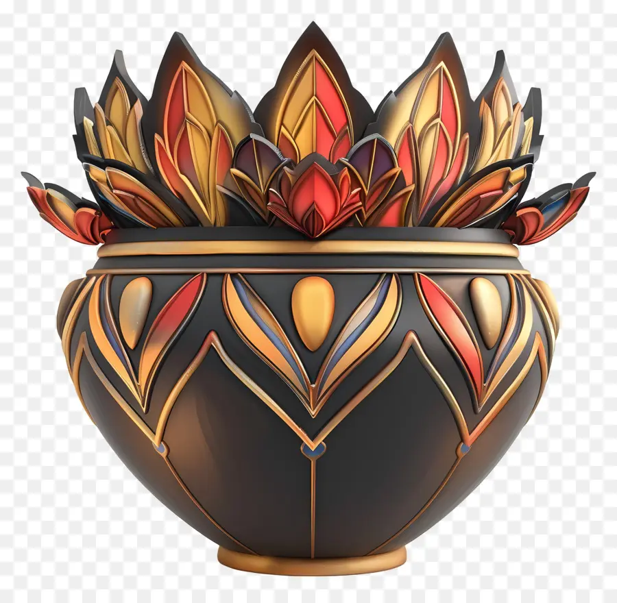 Kalash，Negro Florero PNG