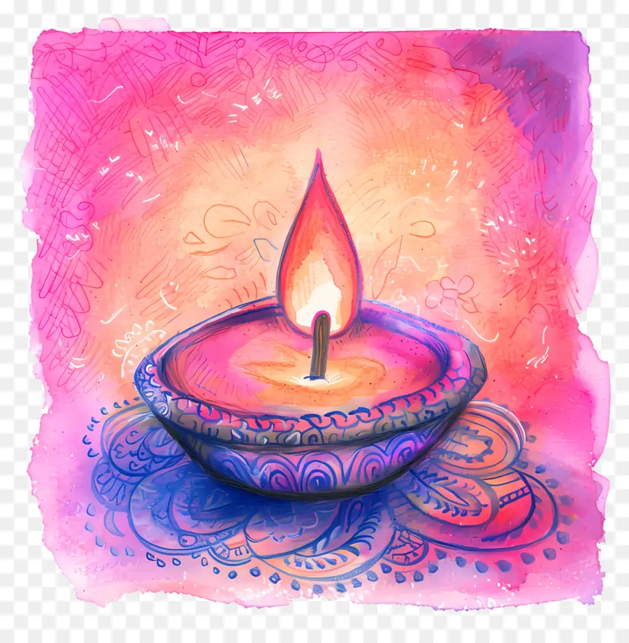 Diwali Dado，Pintura A La Acuarela PNG