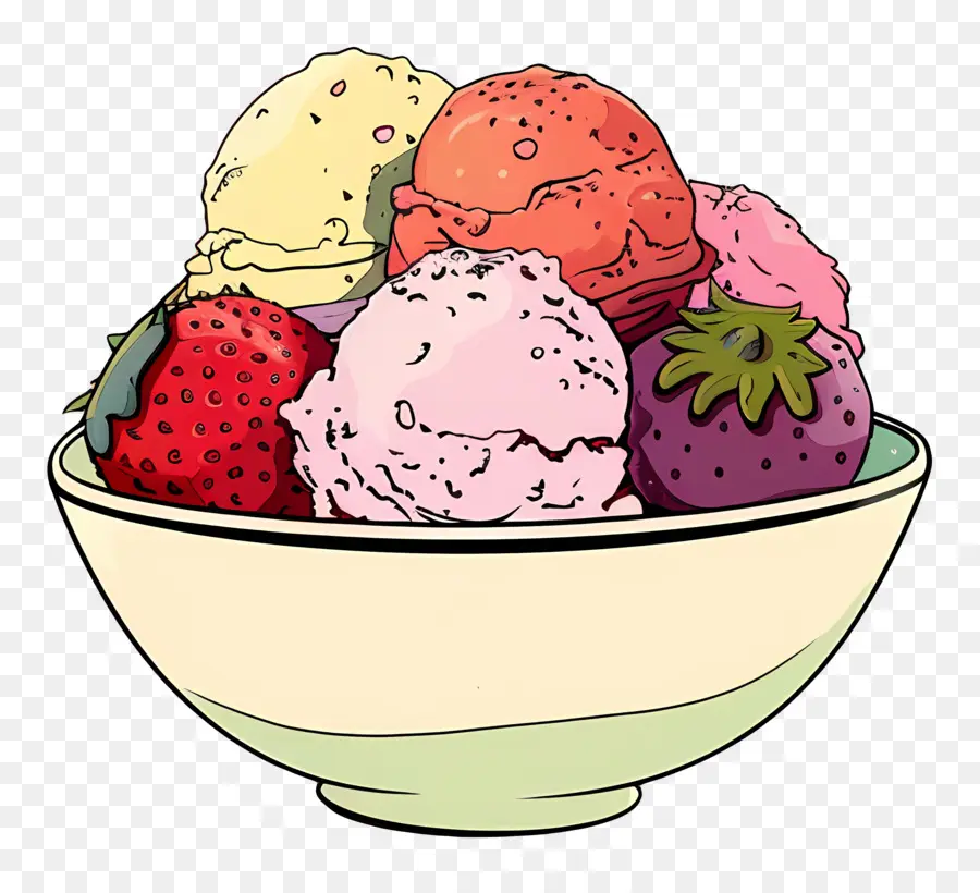 Tazón De Helado，Tazón De Fruta PNG