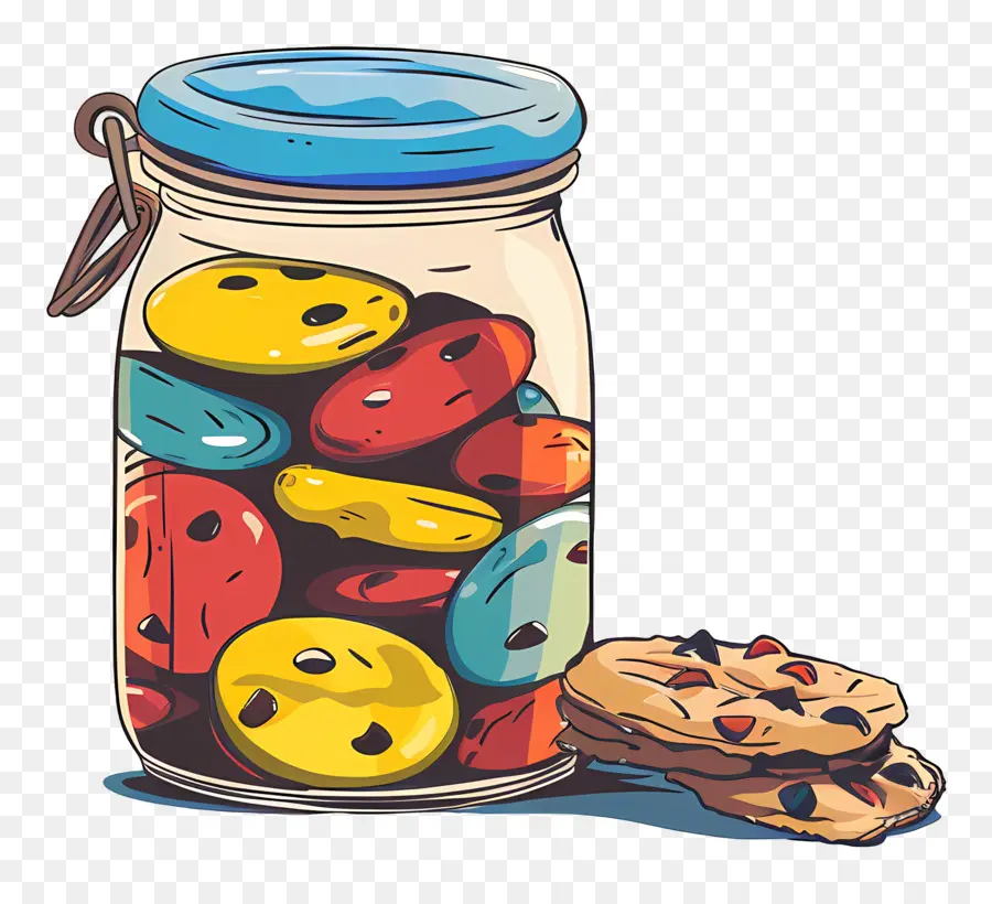 El Tarro De Las Galletas，Dulces Coloridos PNG