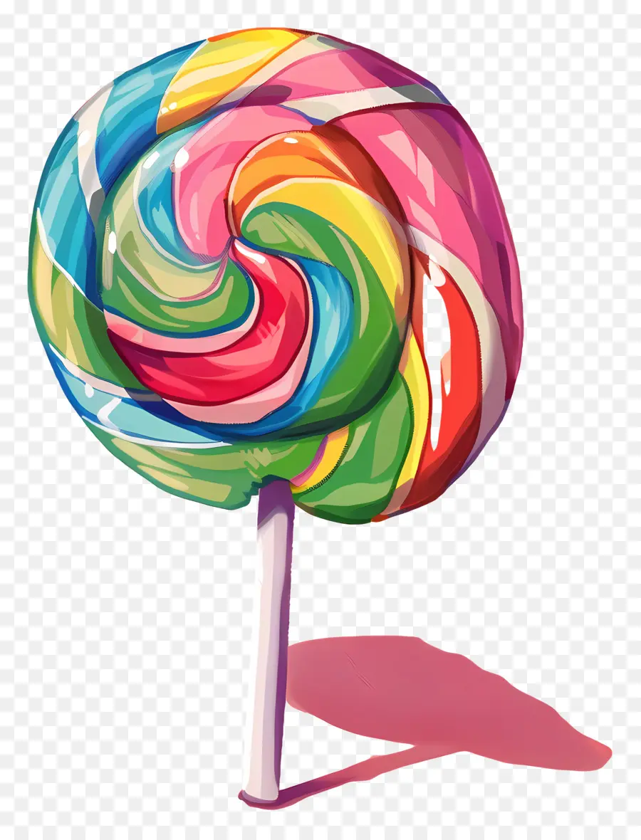 Dulces，Arco Iris Lollipop PNG