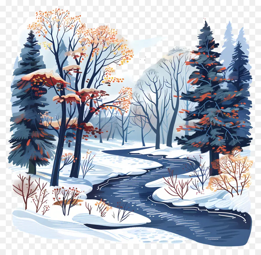 Parque De Invierno，Paisaje De Invierno PNG