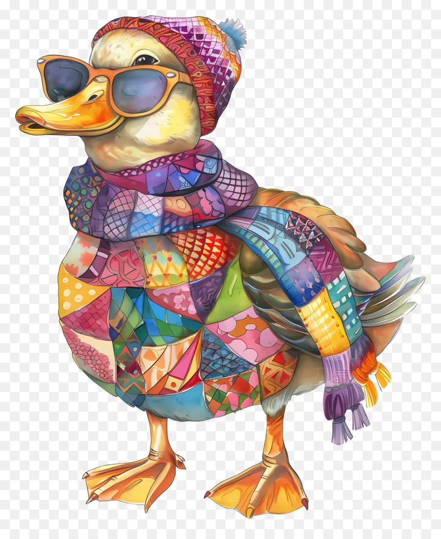 Pato，Pato En Ropa De Invierno PNG