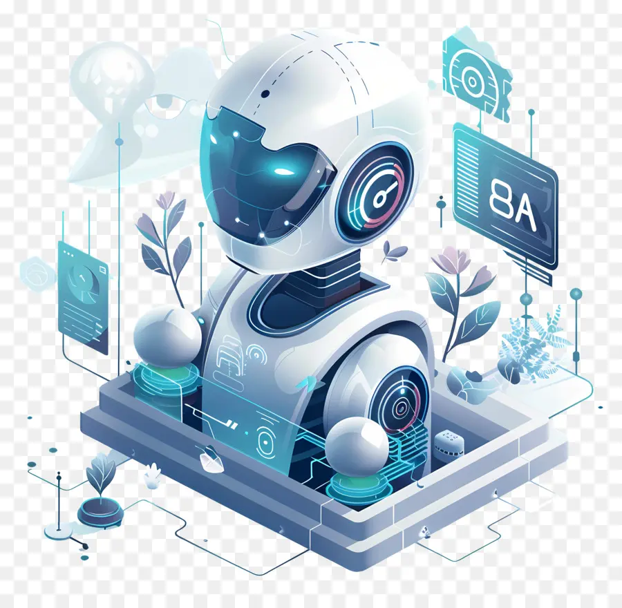 AI Seguridad De La Información，Robot PNG