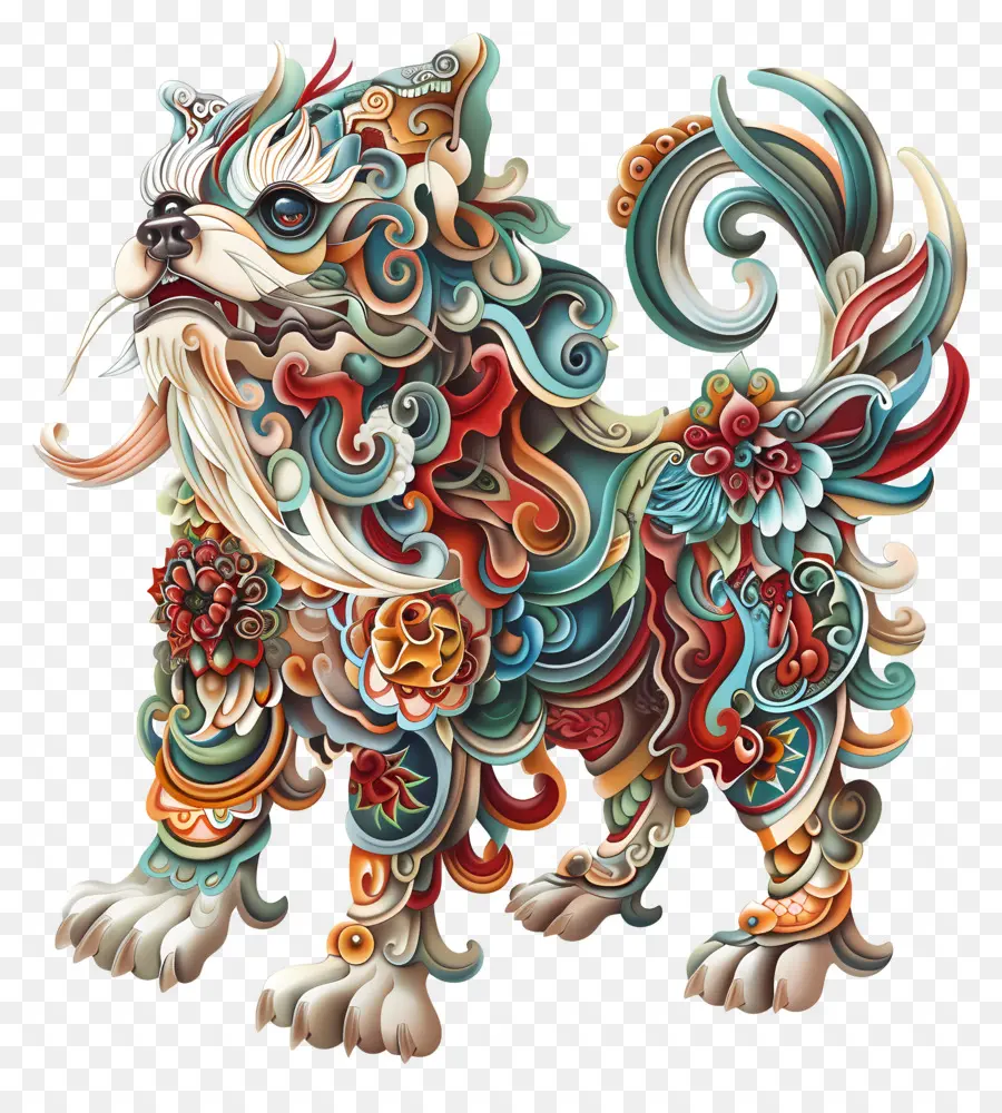 Zodiacos Chinos，Colorido Perro PNG