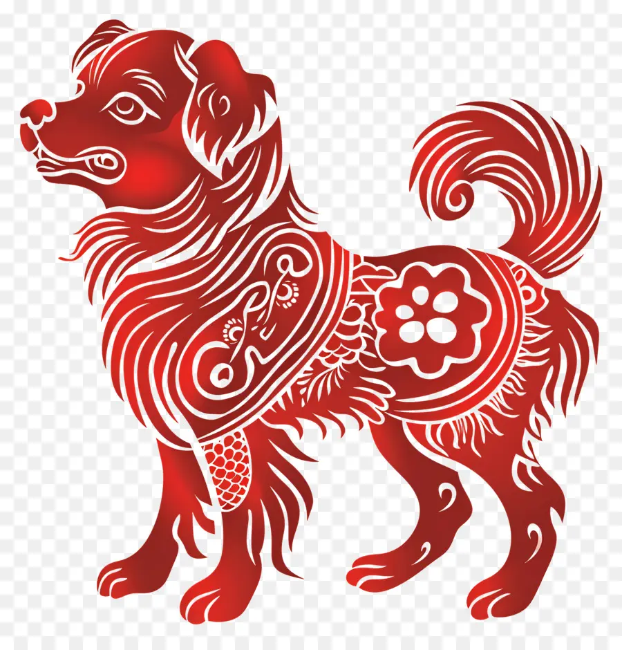 Zodiacos Chinos，Perro Rojo PNG