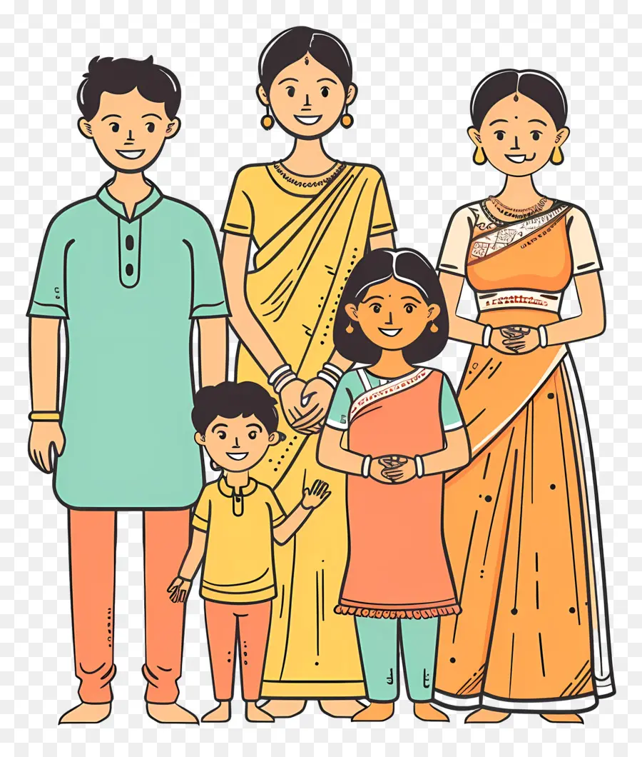 Familia Indígena，Atuendo Tradicional PNG