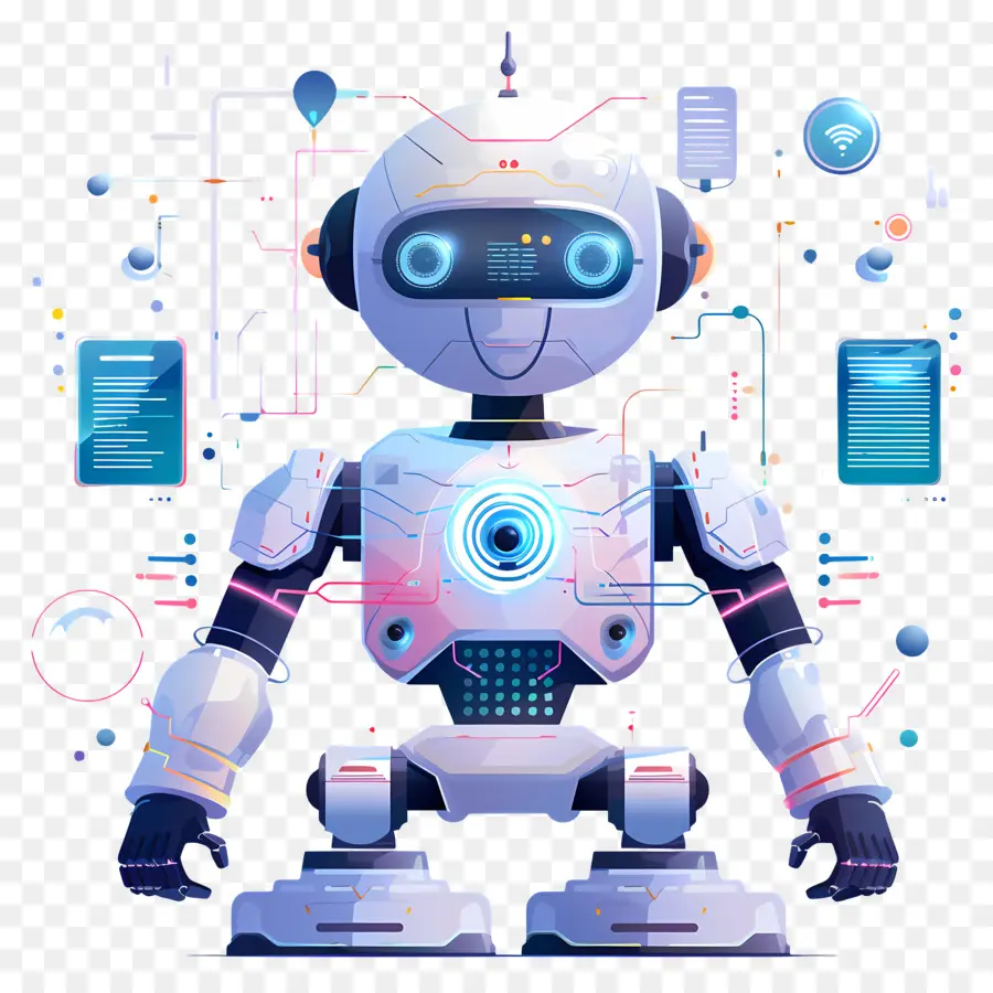 AI Seguridad De La Información，Robot Humanoide PNG