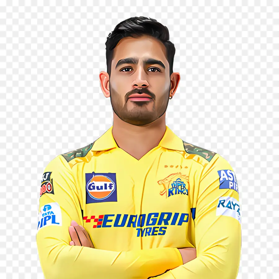 Chennai Super Kings，Camisa Amarilla PNG