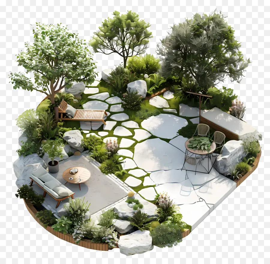 Patio De Verano，Patio Circular PNG