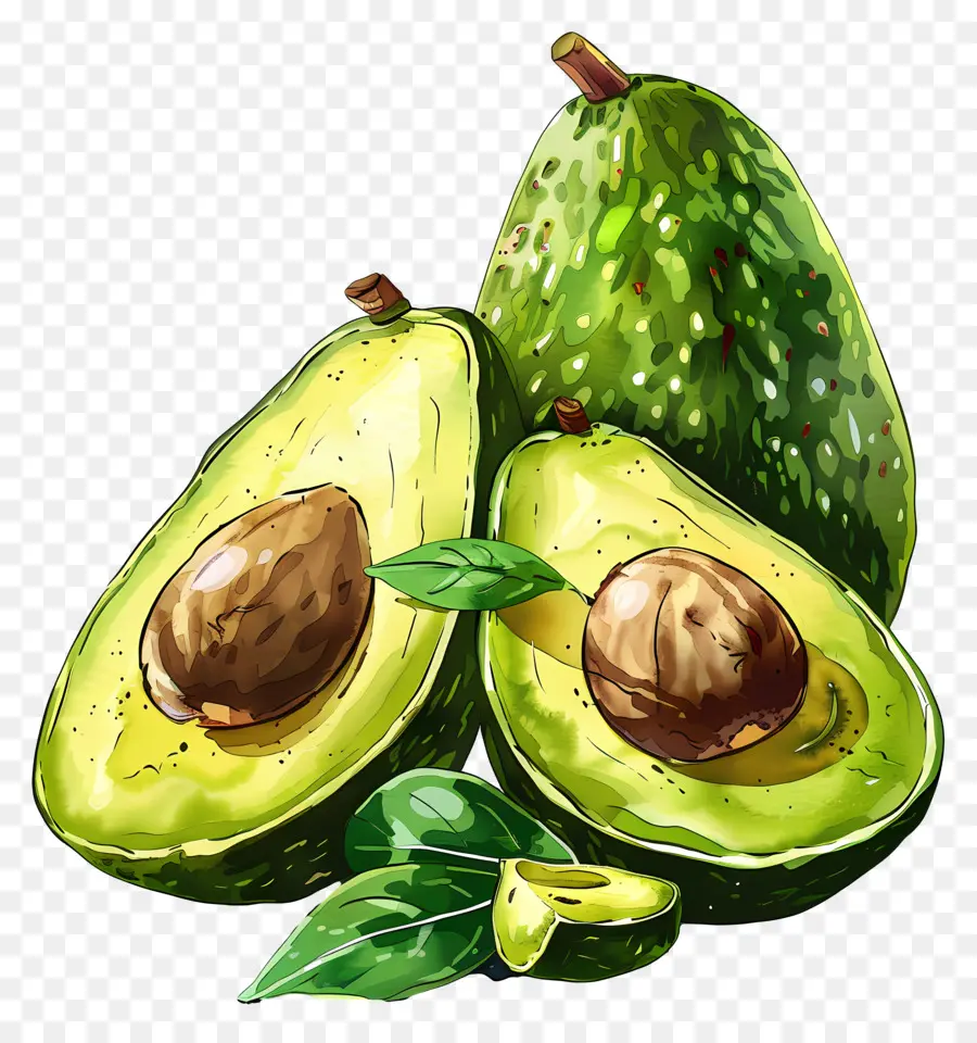 Aguacate，Ripe PNG