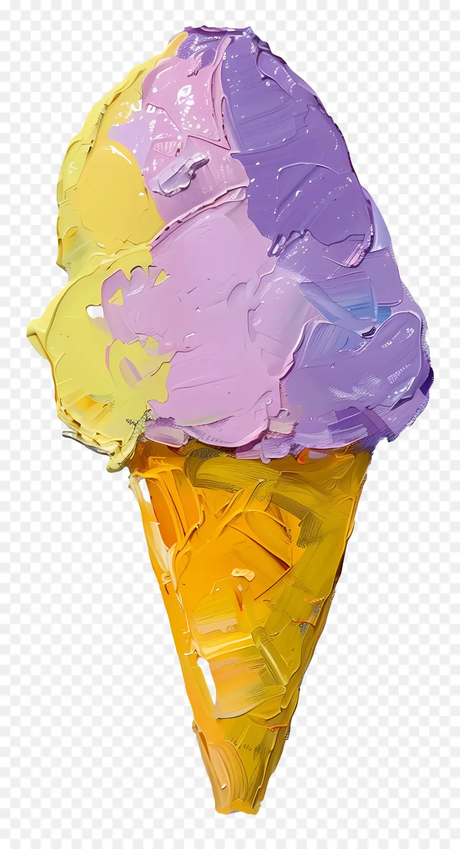 Pintura Al óleo，Helado PNG