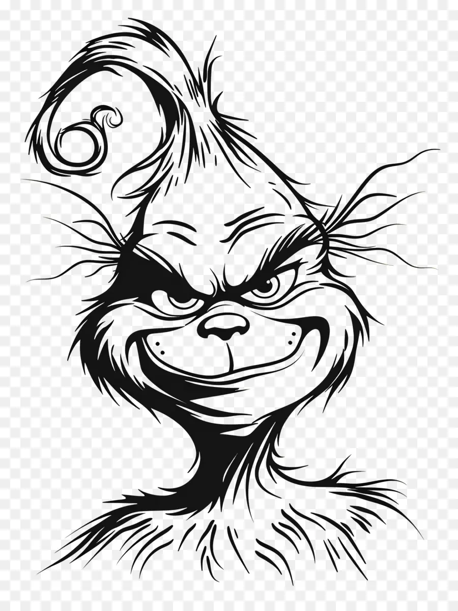 Dibujo De Una Linea，Grinch PNG