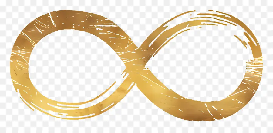 Símbolo De Infinito Dorado，Signo De Oro Dorado PNG