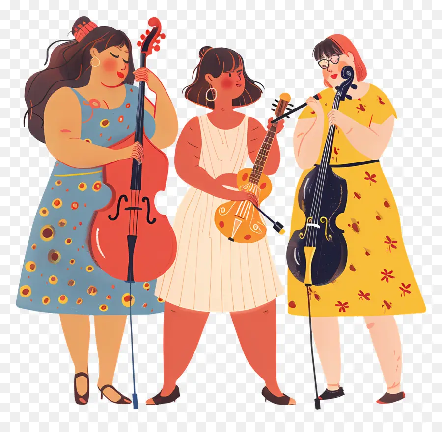 Músicos，Las Mujeres PNG