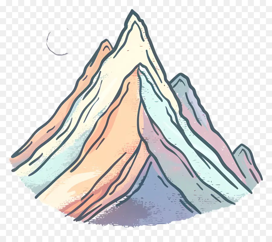 Majestuoso Pico De Montaña，Montaña Colorida PNG