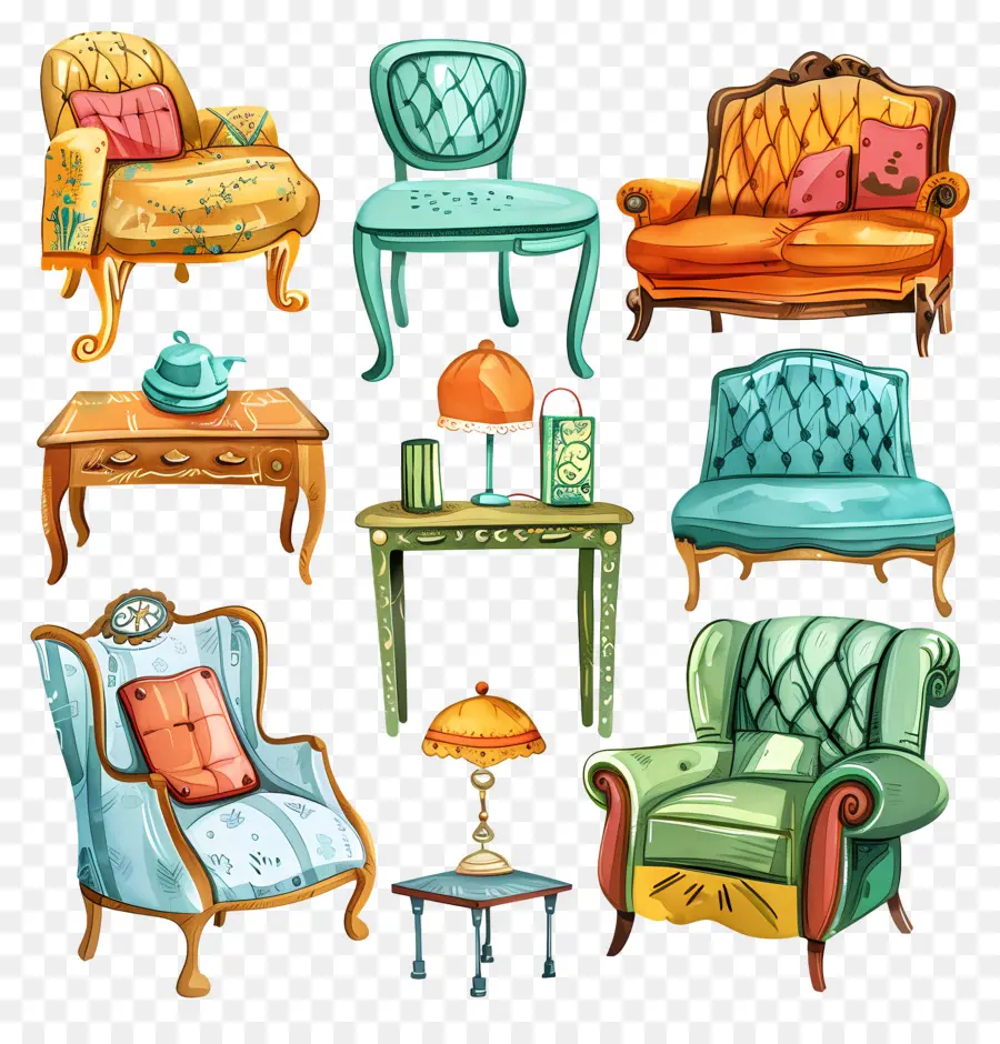 Muebles，Muebles Vintage PNG