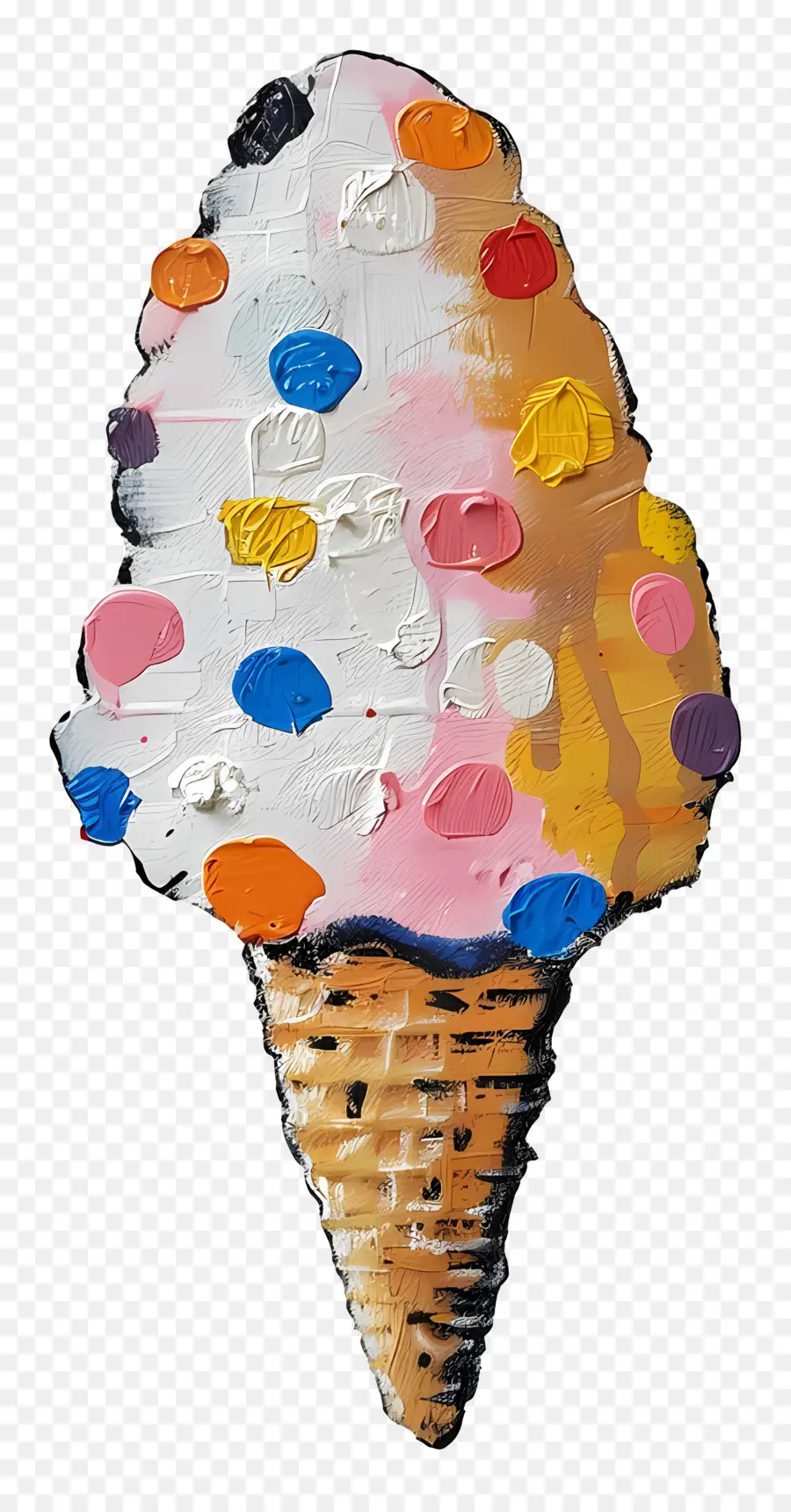 Pintura Al óleo，Helado PNG