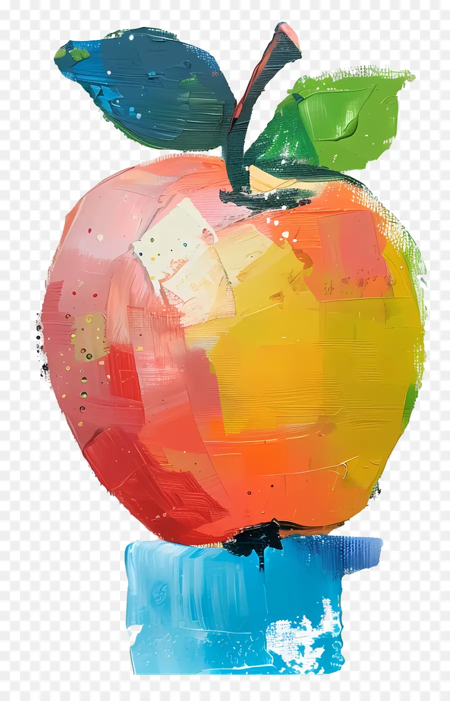 Pintura Al óleo，Apple PNG