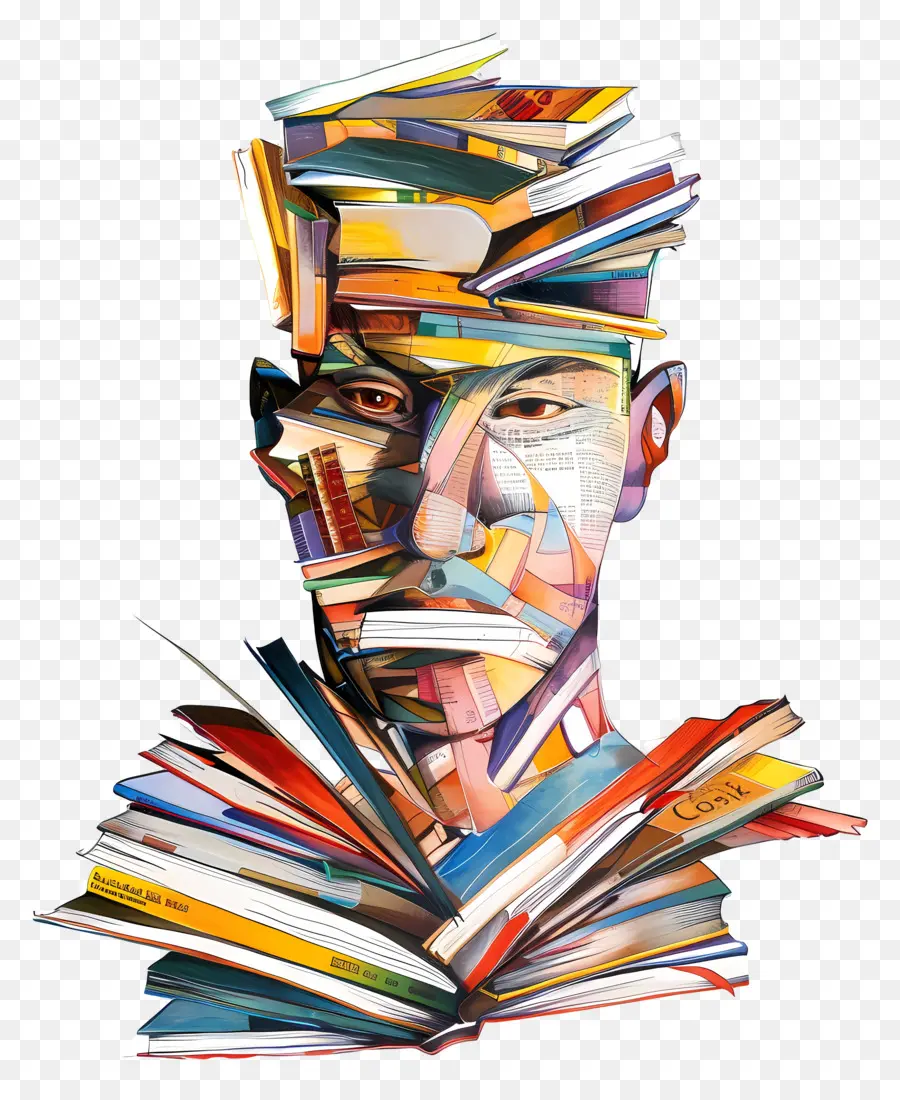 Hombre Abstracto，Libros PNG