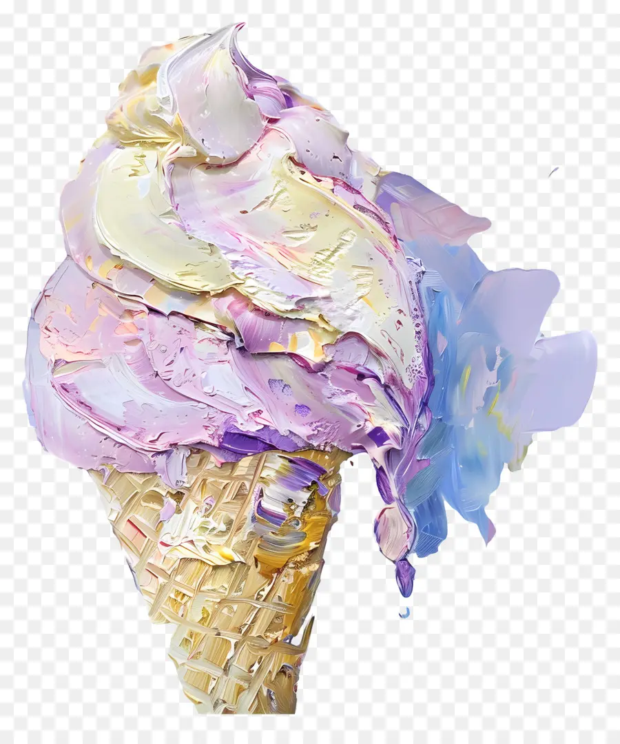 Pintura Al óleo，Helado Colorido PNG