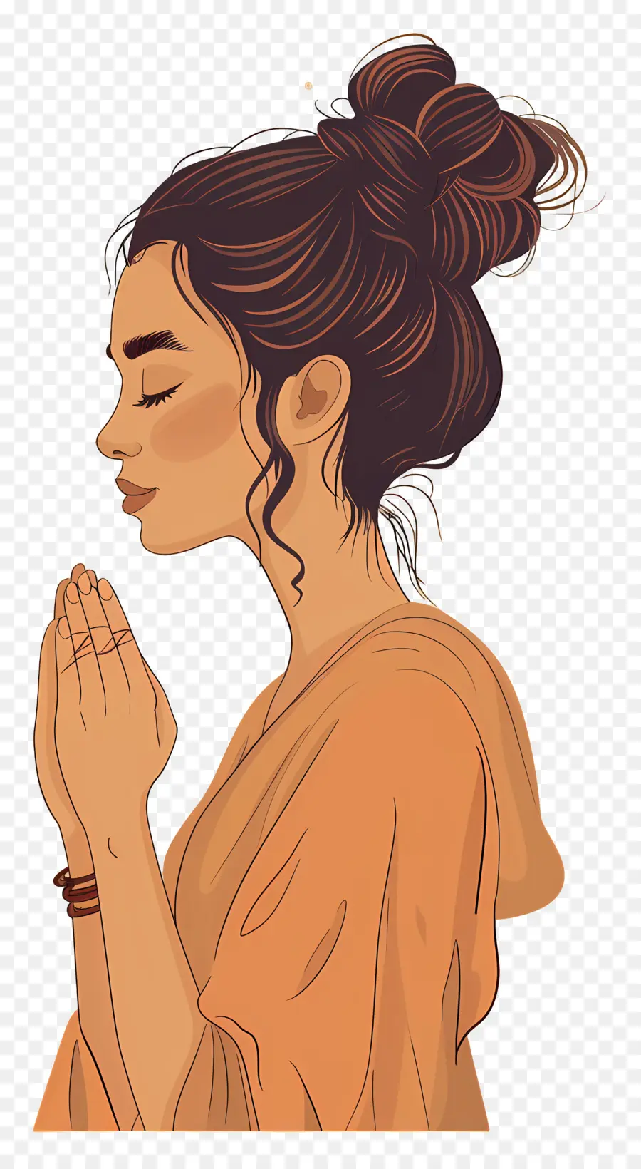 Namaste，Mujer PNG