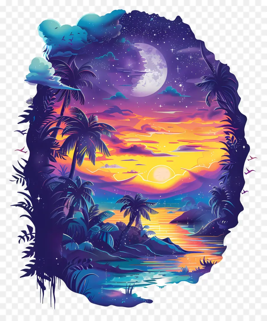 Noche De Verano，Isla Tropical PNG