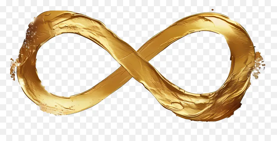 Símbolo De Infinito Dorado，Signo De Oro Dorado PNG