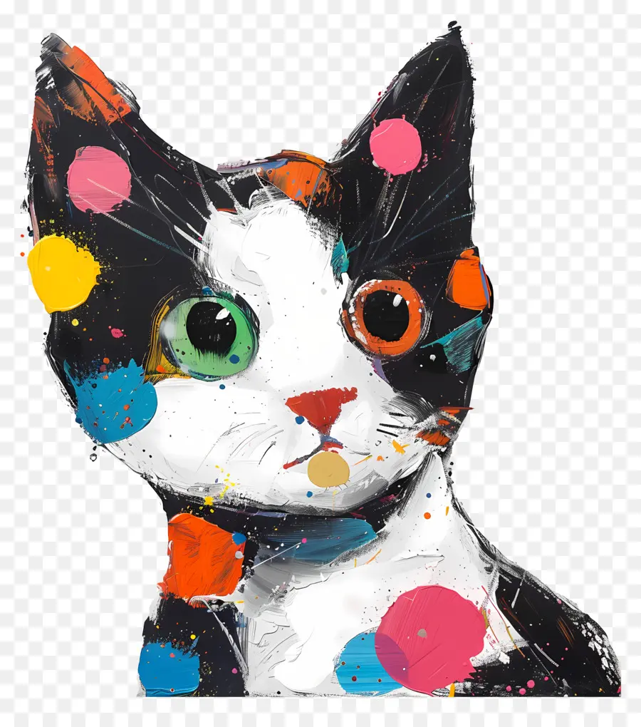 Pintura Al óleo，Gato PNG