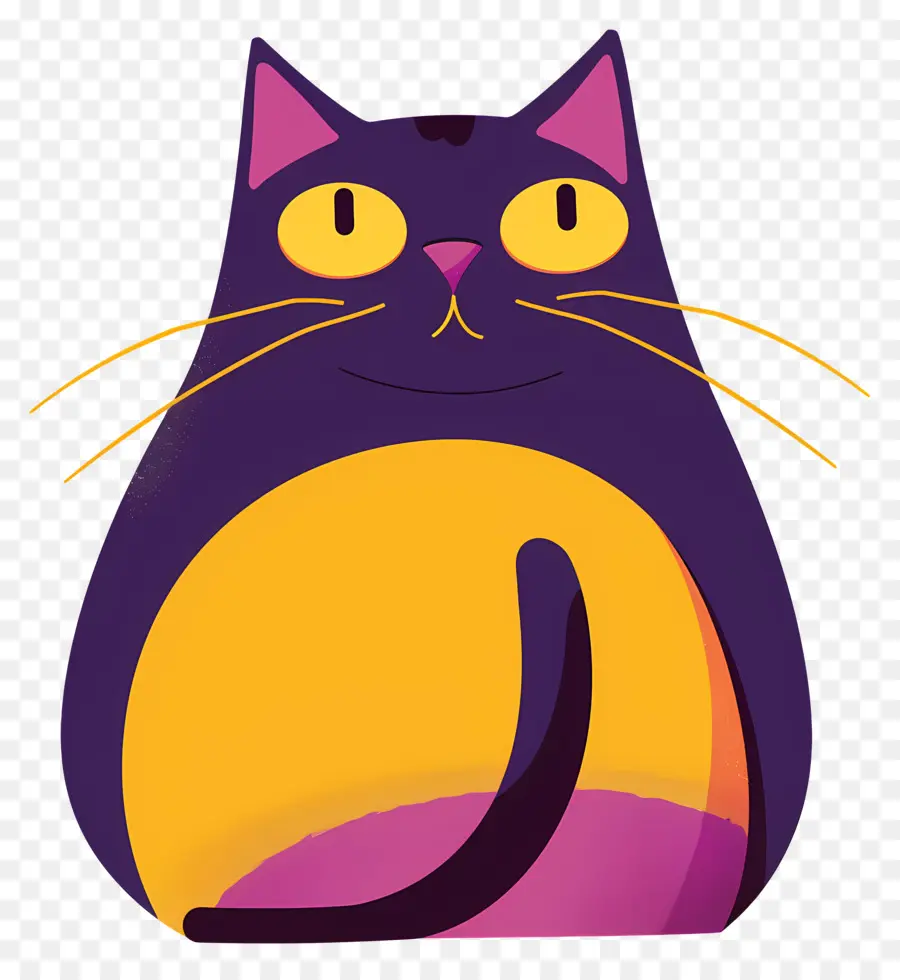 Gato De Dibujos Animados，Gato Colorido PNG