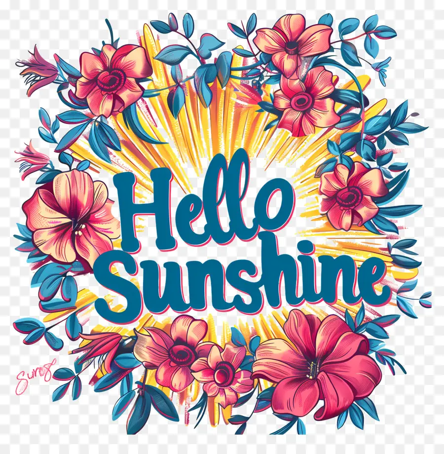 Hola Sunshine，Colorido PNG