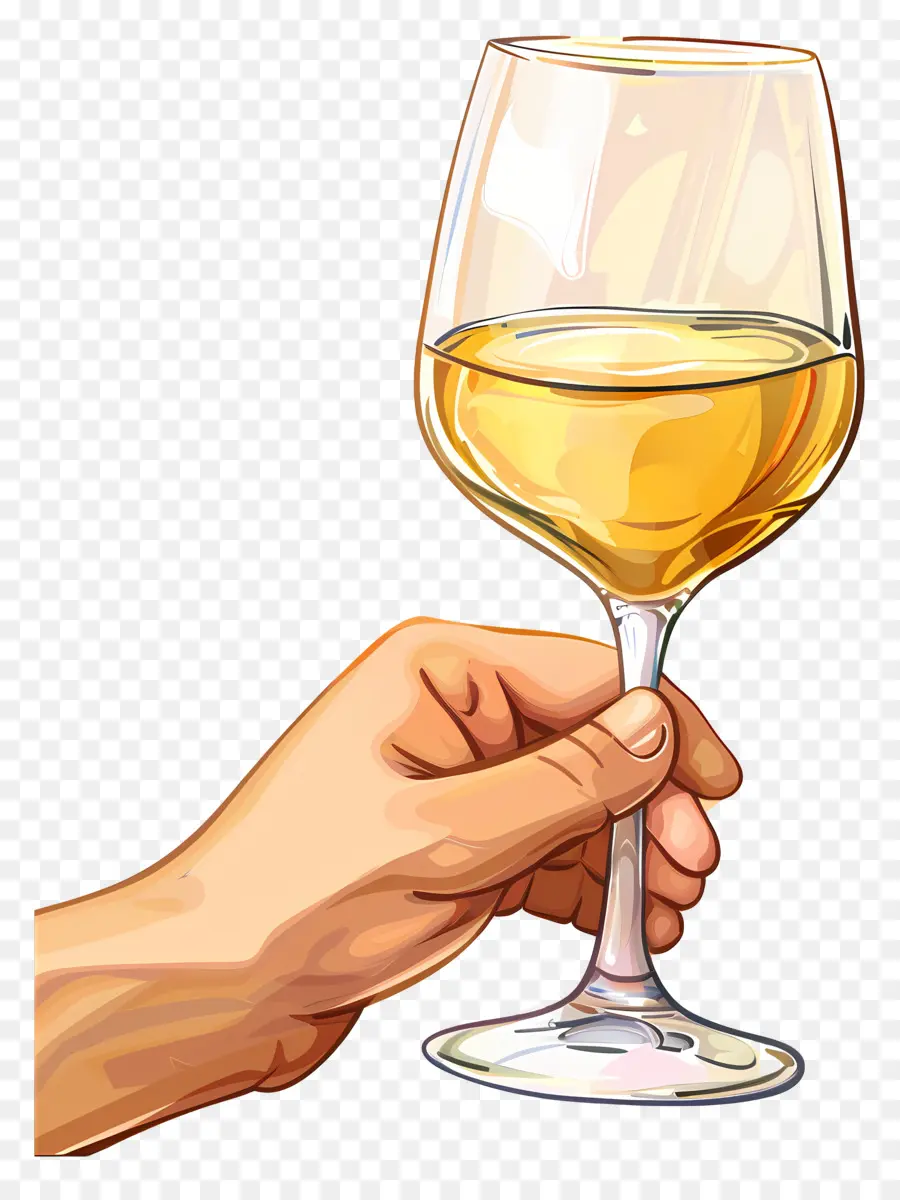 Mano Que Sostiene El Vino，Vino PNG