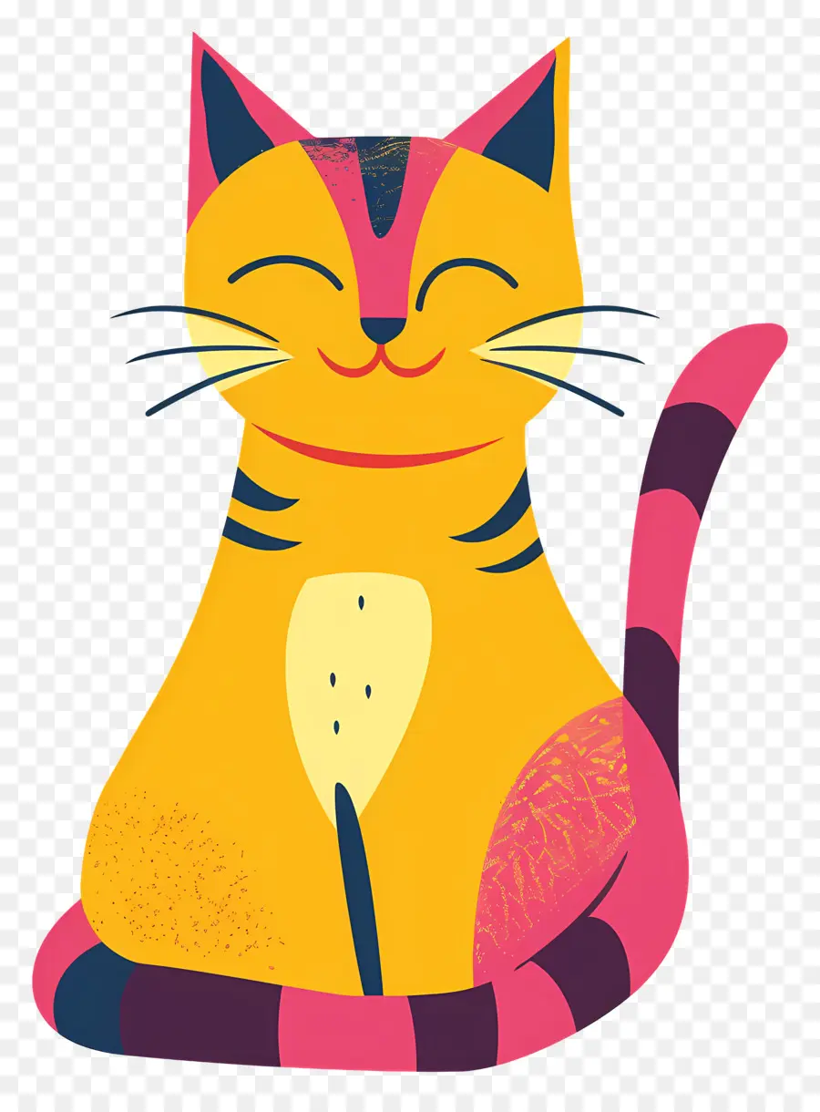 Gato De Dibujos Animados，Gato Amarillo PNG