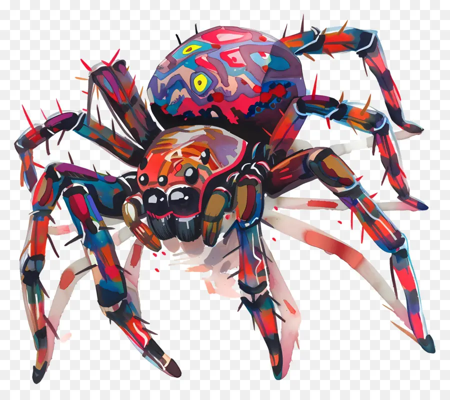 Araña，Araña Colorida PNG