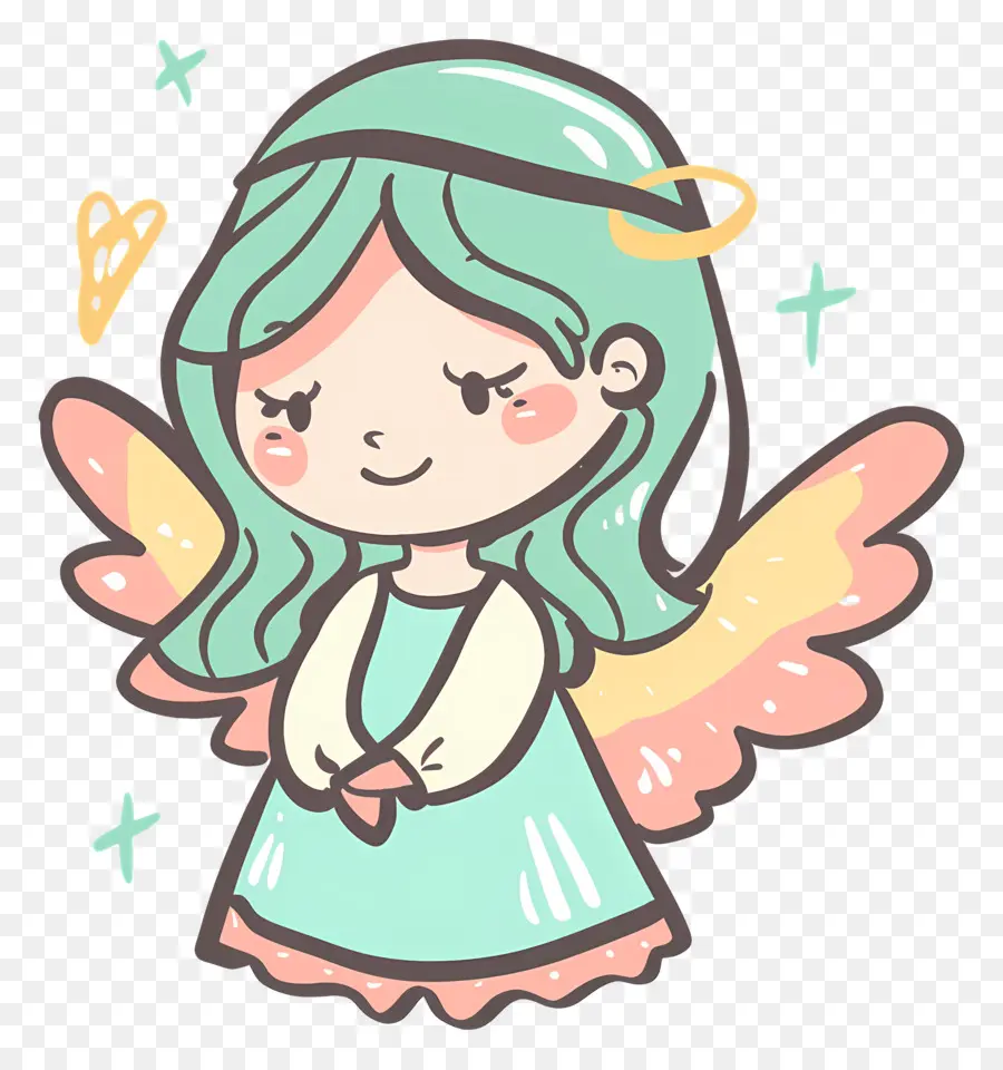 Ángel，Chica De Dibujos Animados PNG