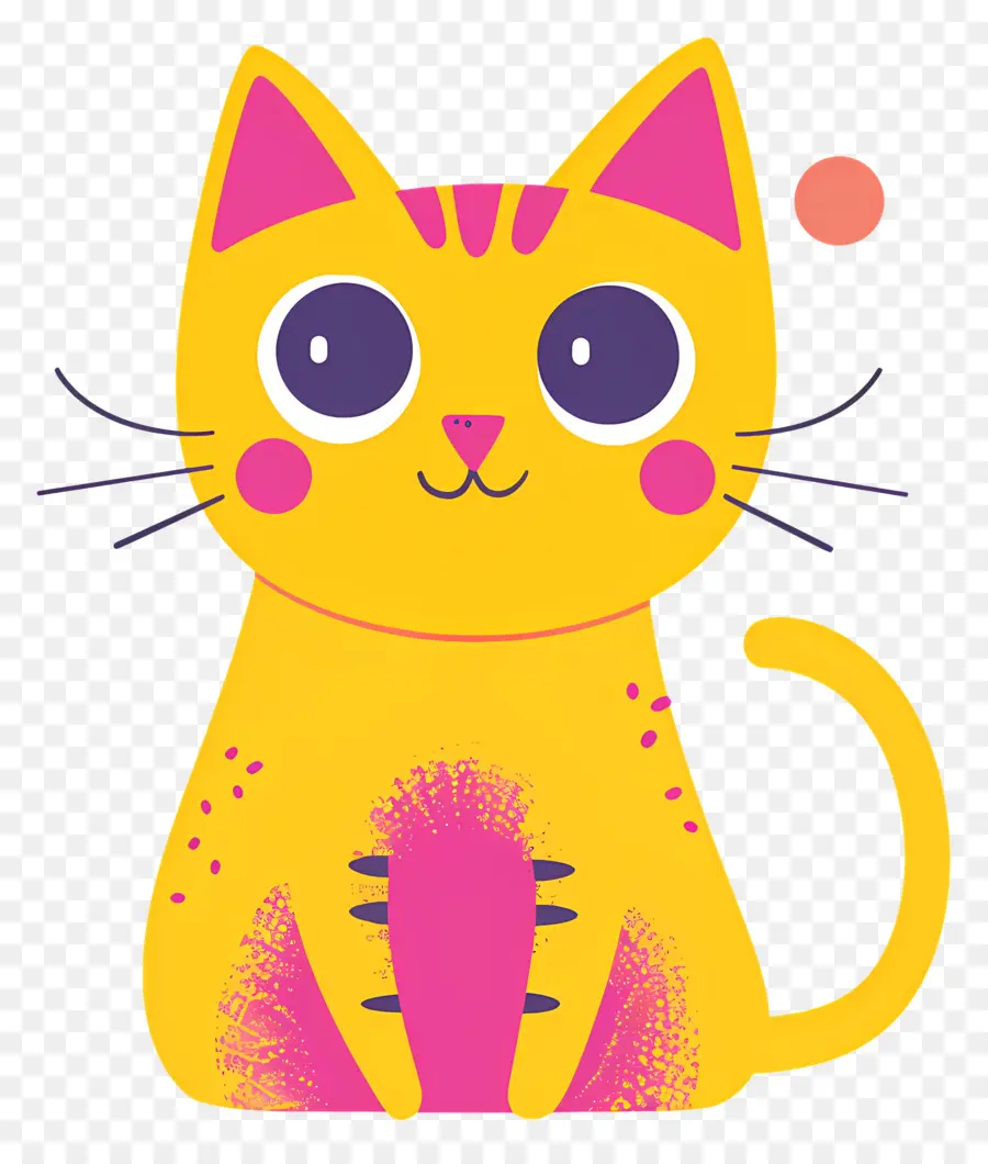 Gato De Dibujos Animados，Gato Amarillo PNG