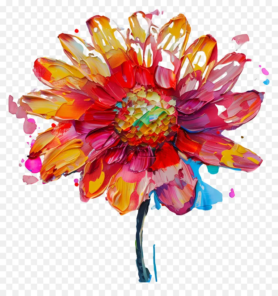 Pintura Al óleo，Flor PNG