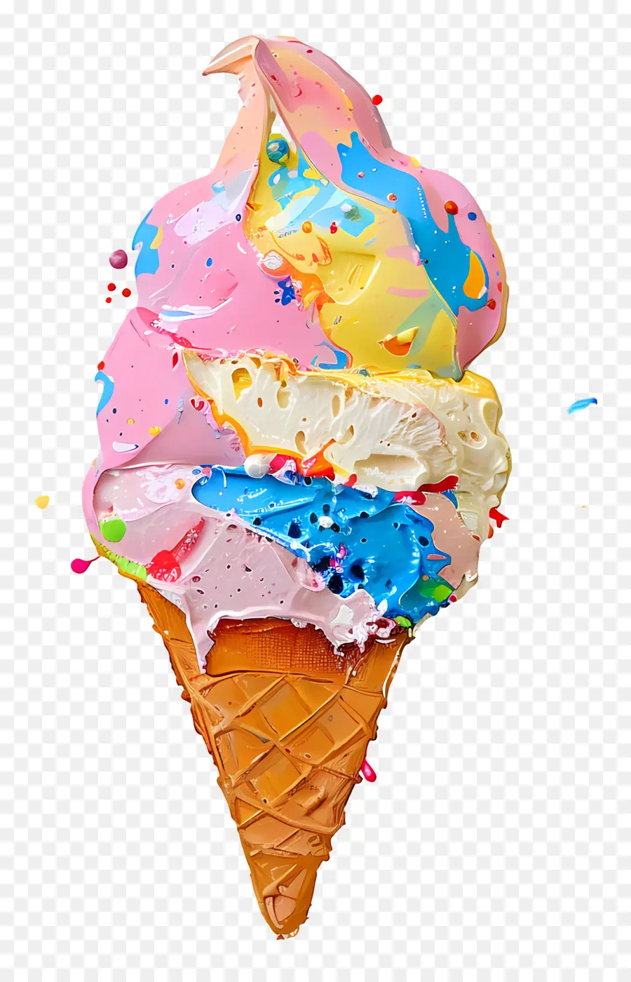 Pintura Al óleo，Helado PNG