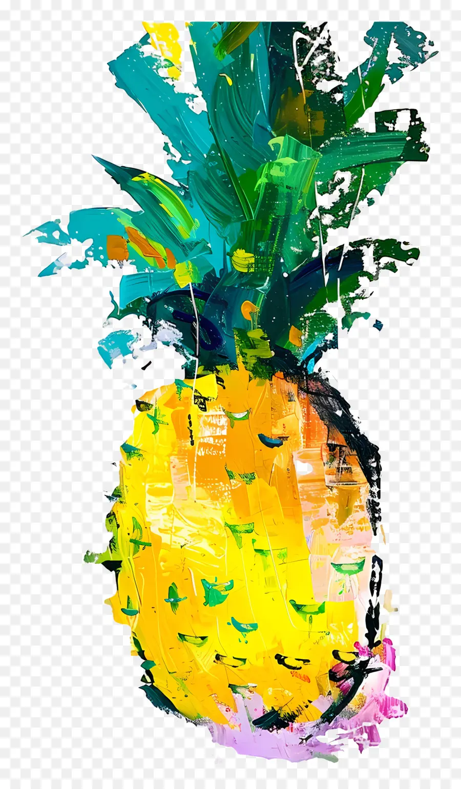 Pintura Al óleo，Piña PNG