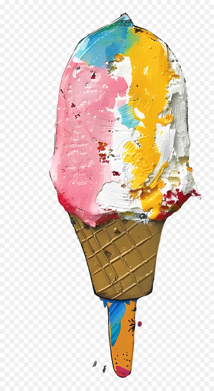 Pintura Al óleo，Helado PNG