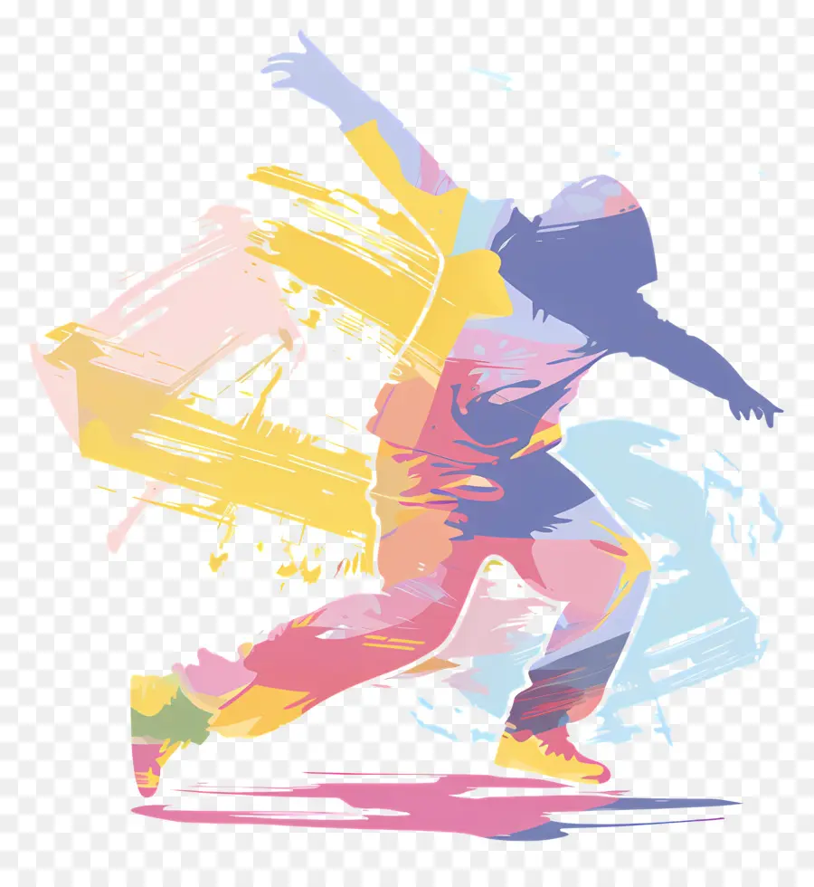 Silueta Breakdance，La Danza PNG