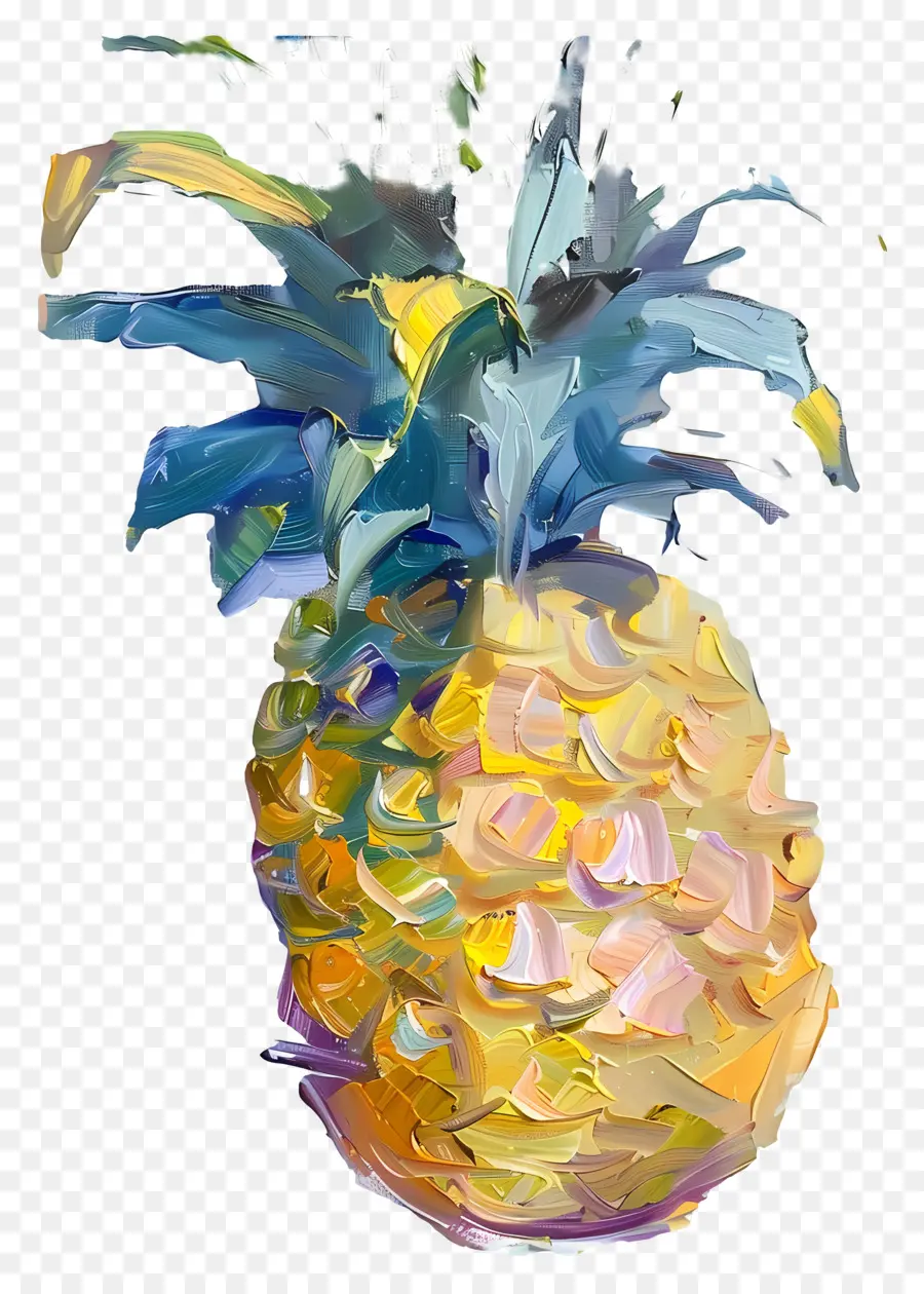 Pintura Al óleo，Piña PNG