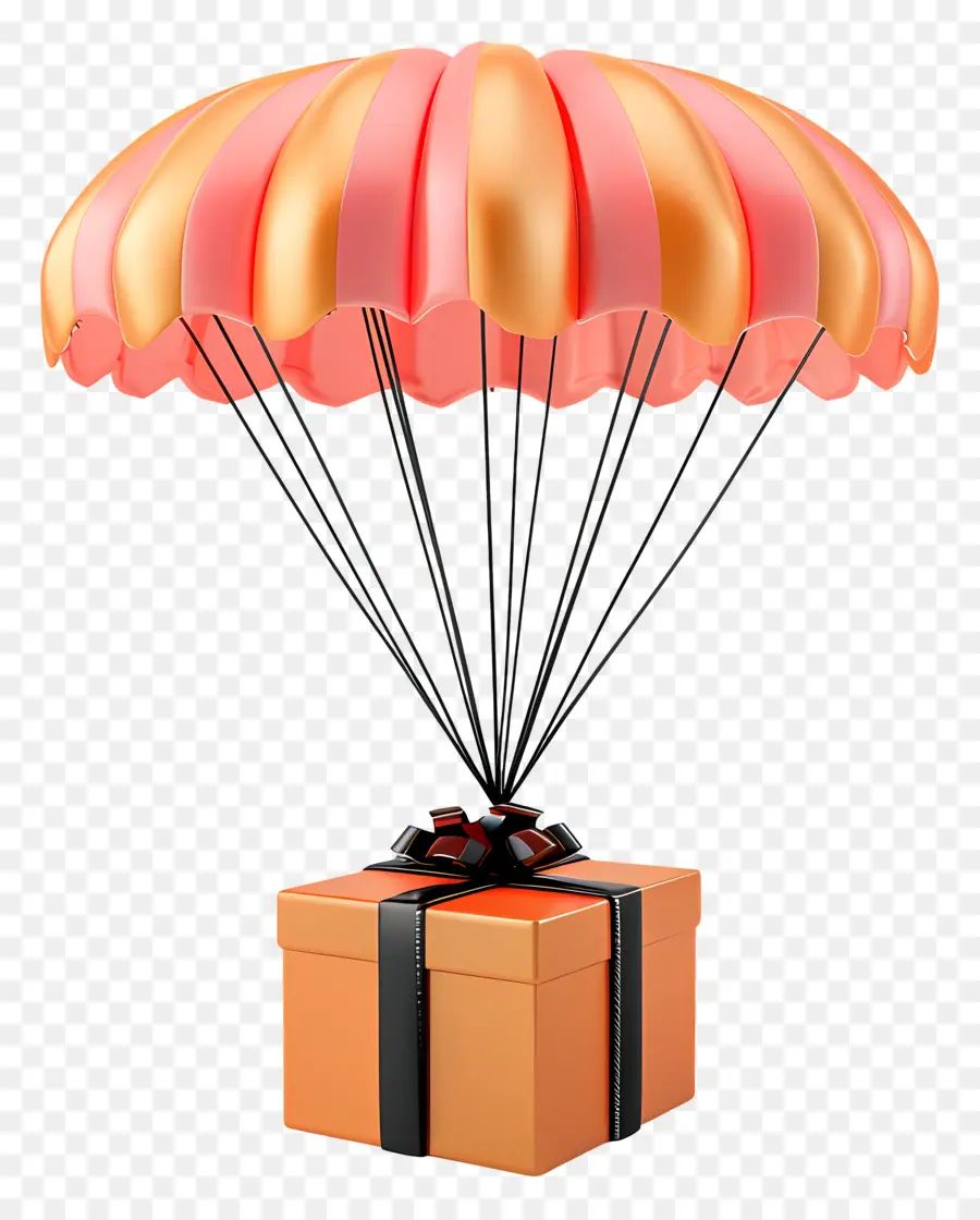 Paracaídas，Caja De Regalo PNG