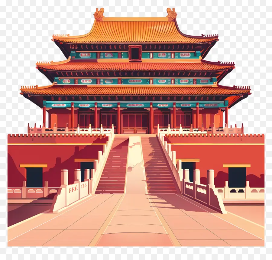 La Ciudad Prohibida，La Arquitectura China PNG