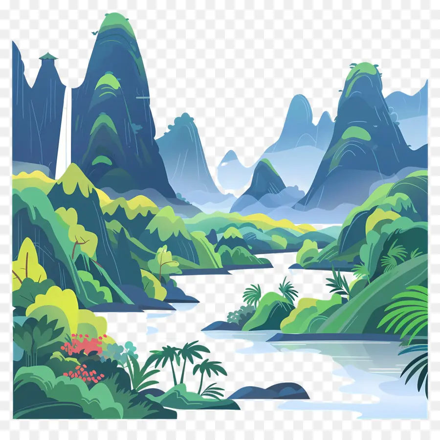 GUI LIN LACAUSE，Mountain Landscape PNG