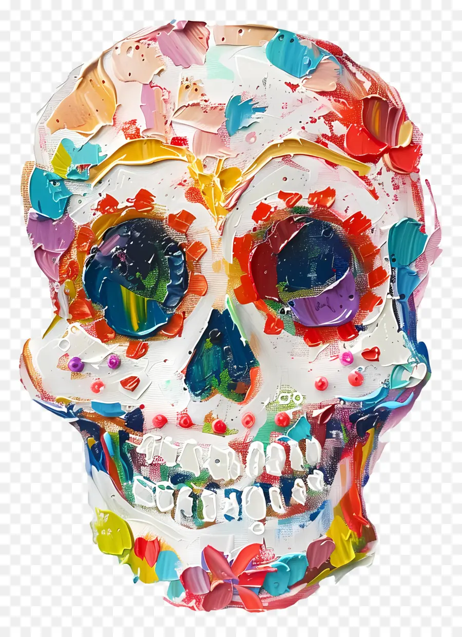 Pintura Al óleo，Cráneo Del Azúcar PNG