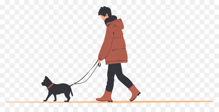 El Hombre Al Perro De Paseo，Mujer PNG