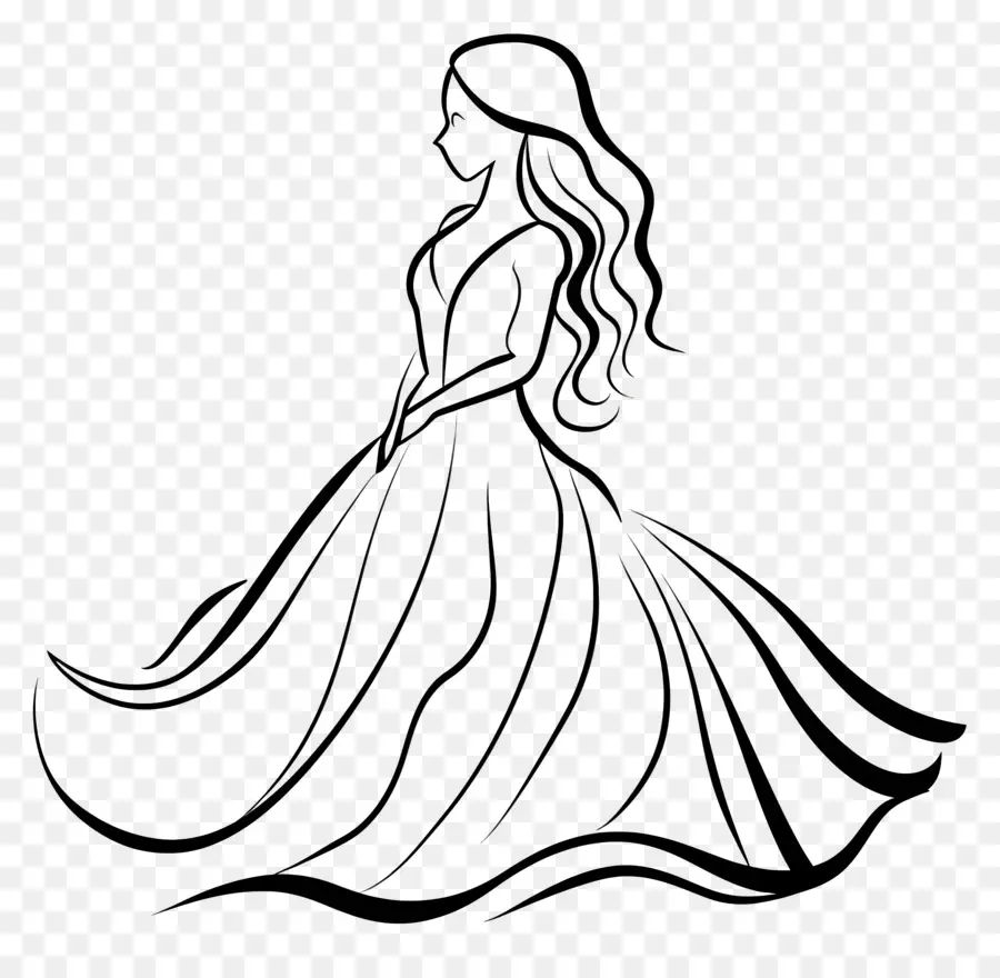 La Princesa，Vestido Elegante PNG